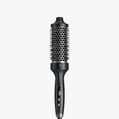 Black Blowout Boost Grande with bristle head and cylindrical design on a white background