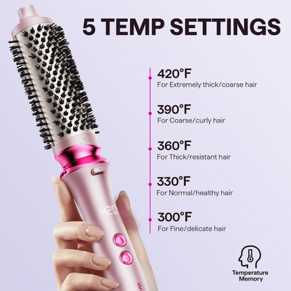 Pink Heatwave Pro with temperature settings displayed on a light purple background