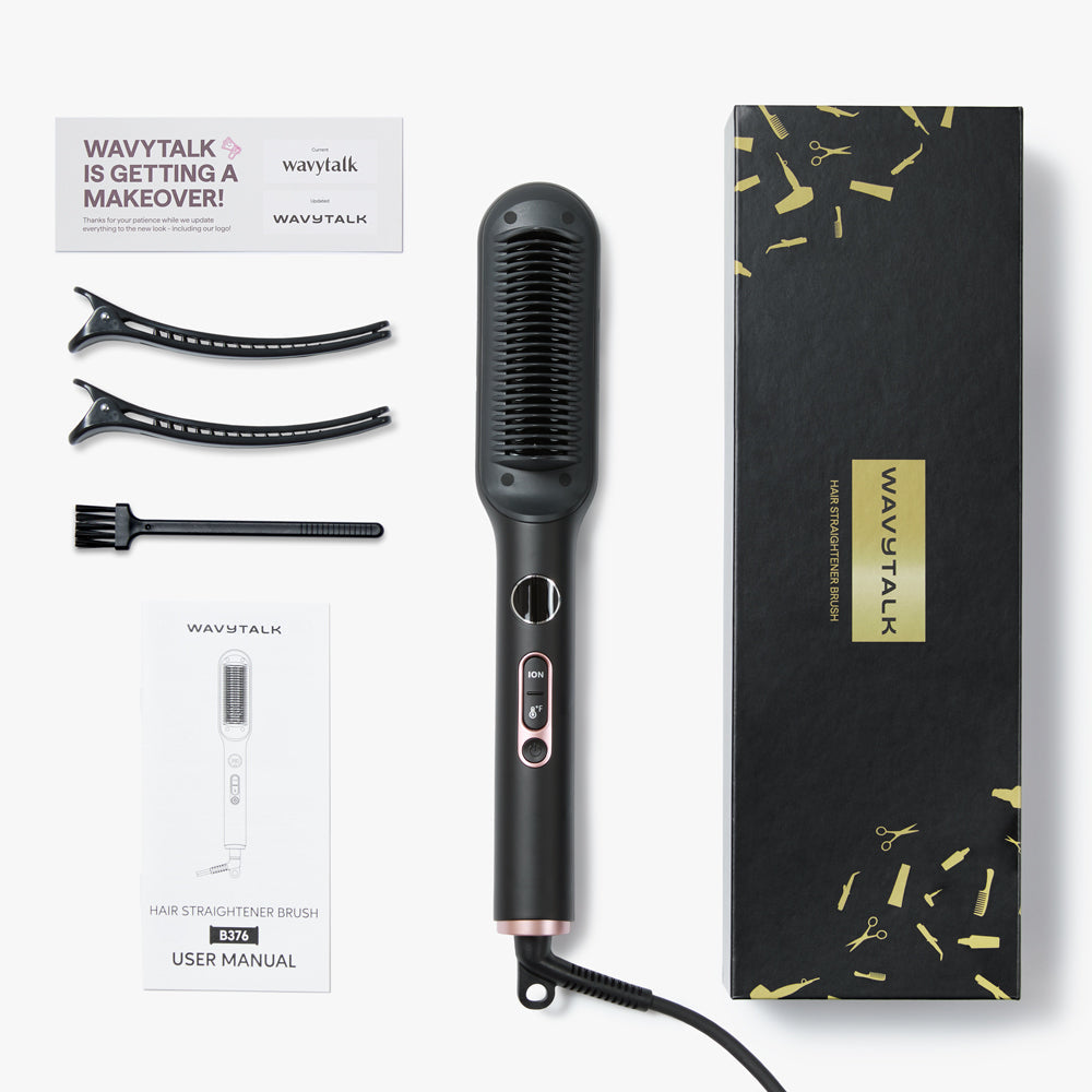 Black Sleek Sweep with packaging, manual, and accessories on a white background