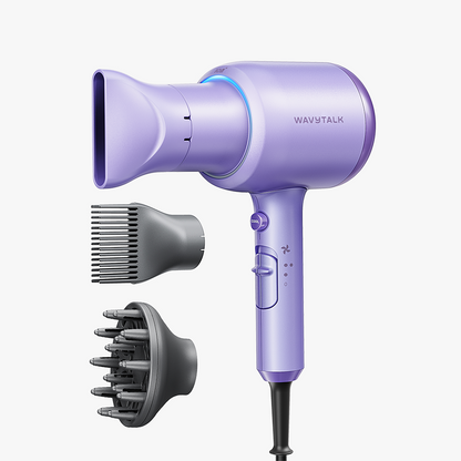 Purple Blown Away with attachments on a white background