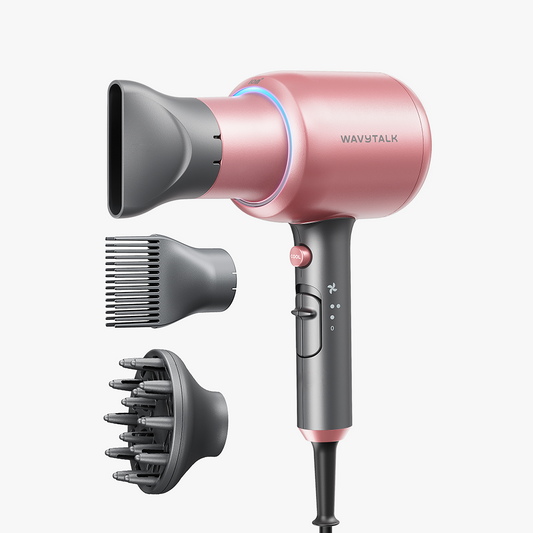 Pink Blown Away with attachments on a white background