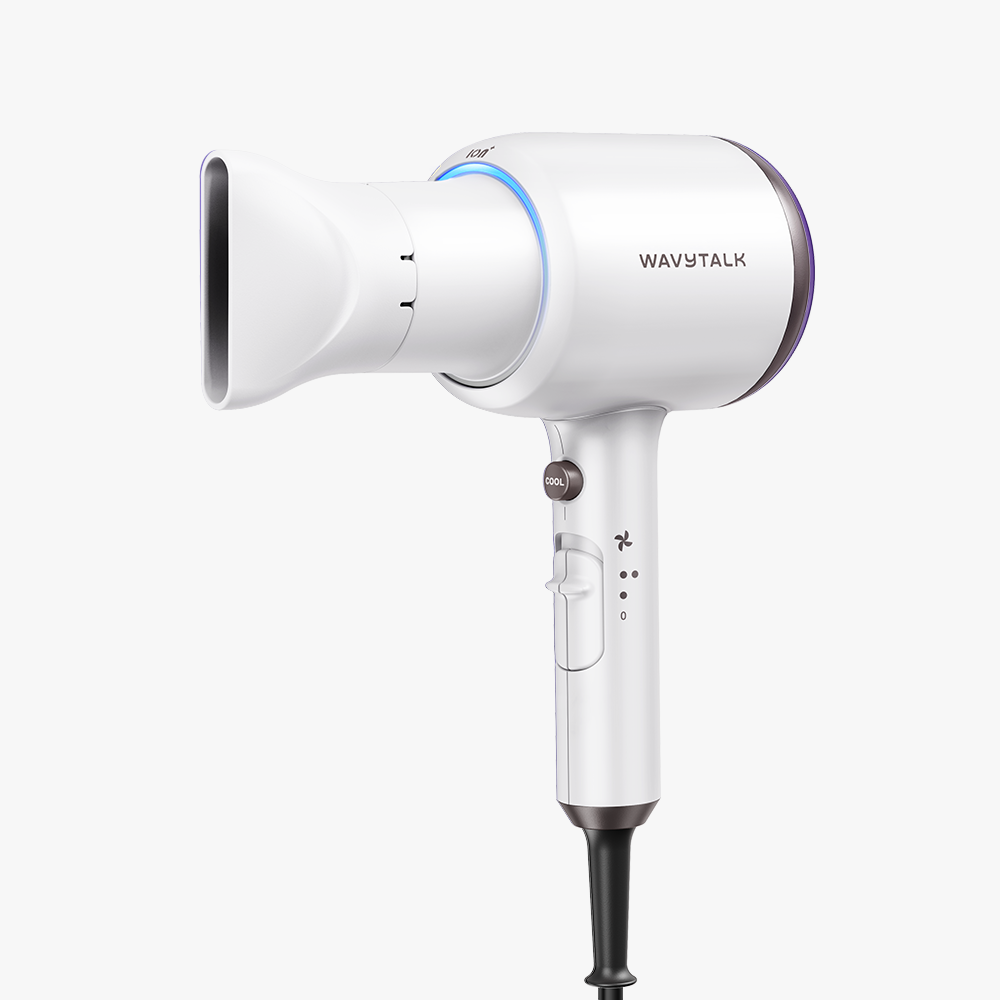 White Blown Away with 'Wavytalk' branding on a white background