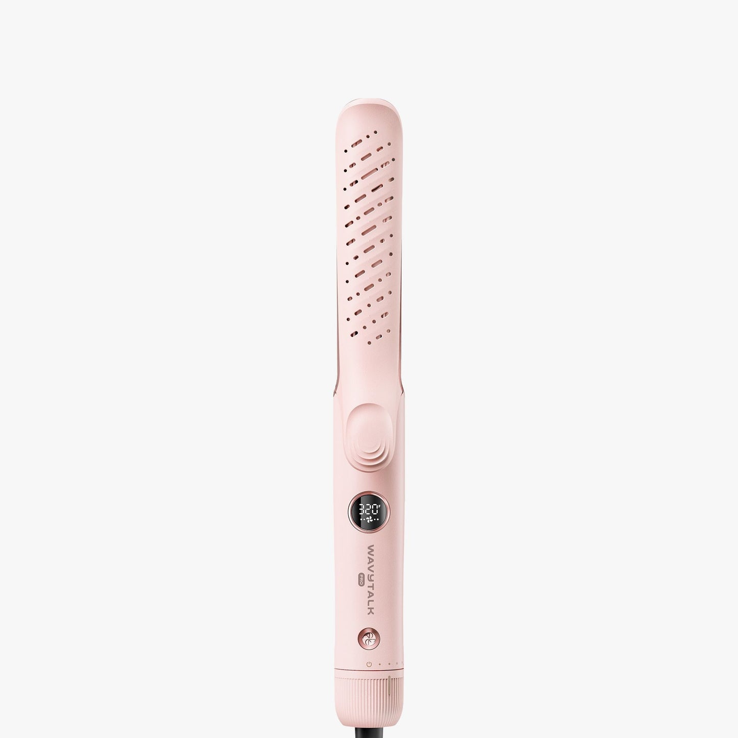 Pink Whirlwind Pro hair straightener on a white background