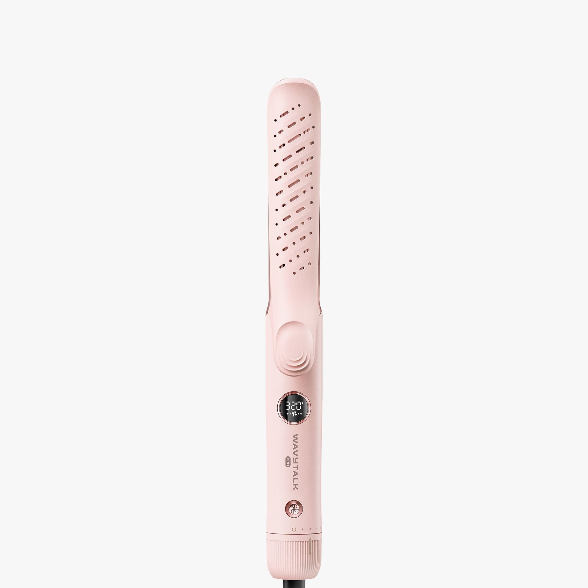 Pink Whirlwind Pro hair straightener on a white background