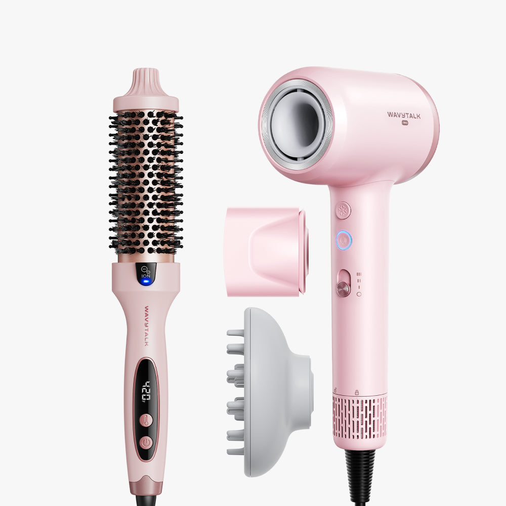 PInk Blowout Boost and pink Turblow Pro display on a white background