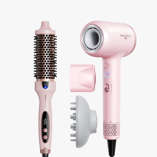 PInk Blowout Boost and pink Turblow Pro display on a white background