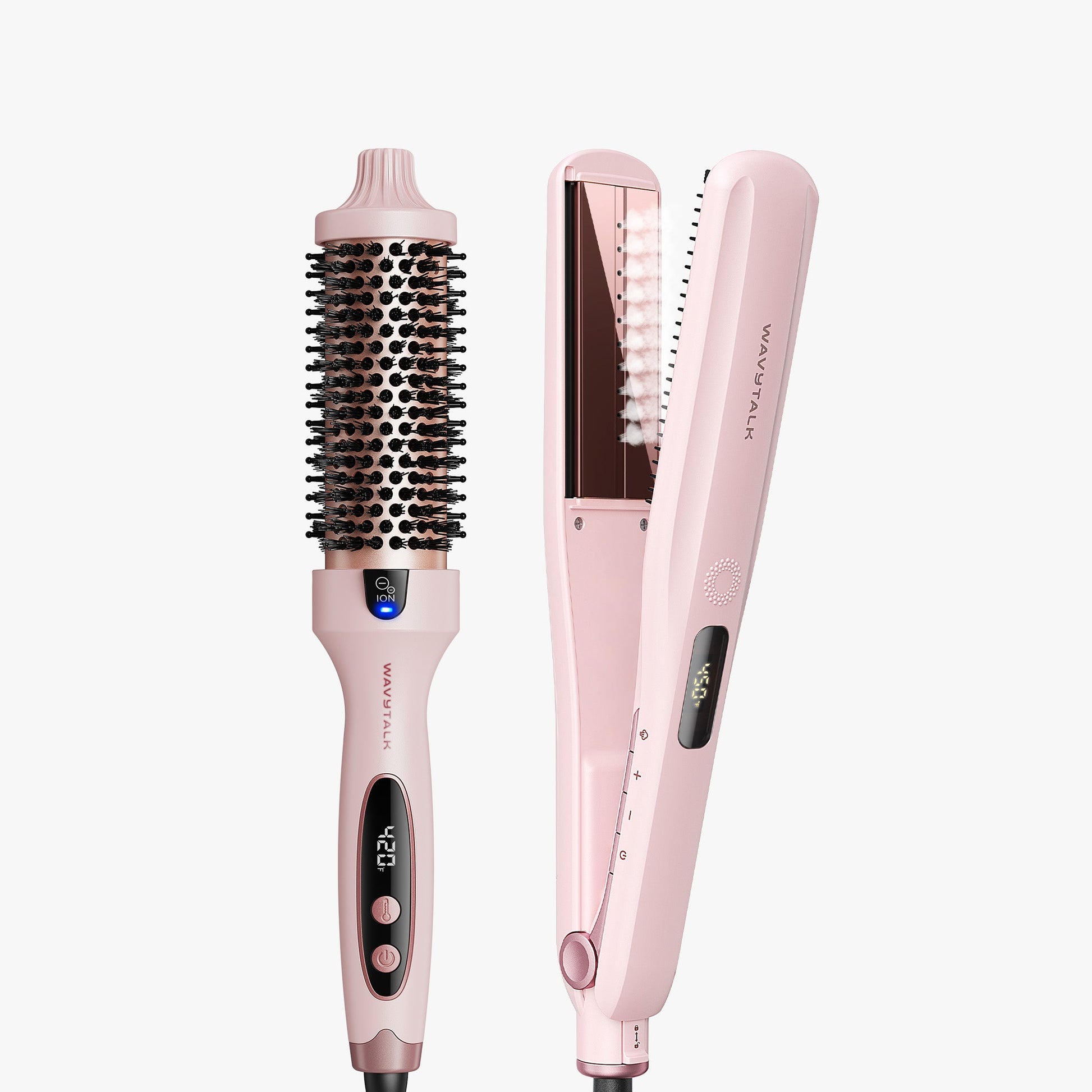 Pink Blowout Boost and pink Steam Sesh on a white background