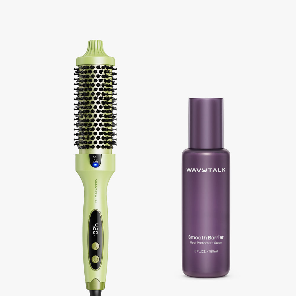 Green Blowout Boost and bottle of Smooth Barrier on a white background
