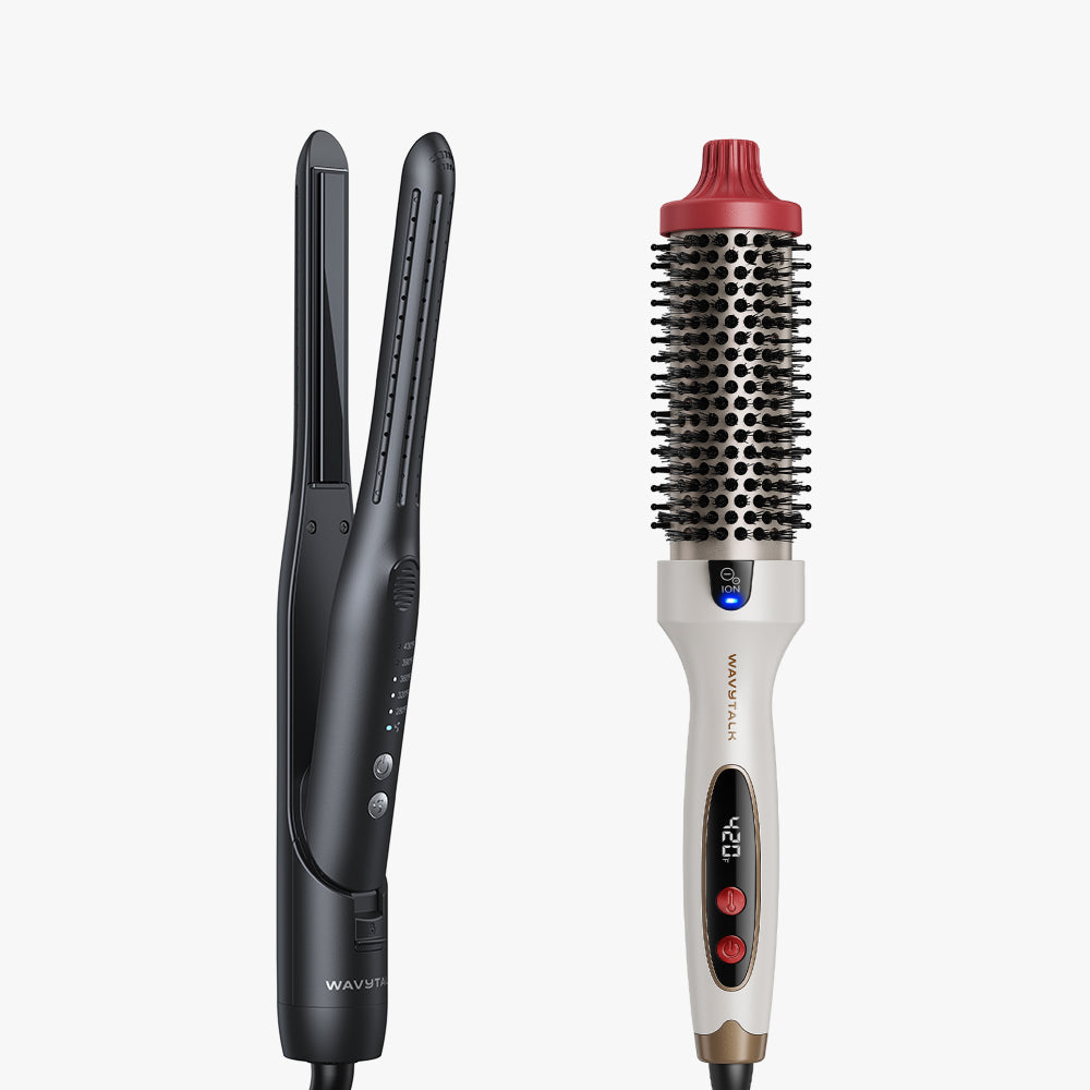 Black Cool Curl Pencil and Holiday LE Blowout Boost on a white background
