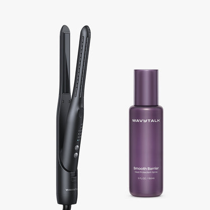 Black Cool Curl Pencil and bottle of Smooth Barrier on a white background