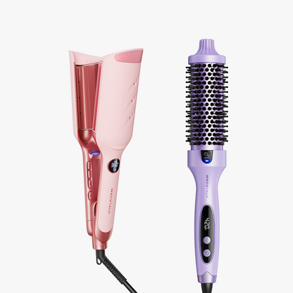 Pink Power Wave and purple Blowout Boost on a white background