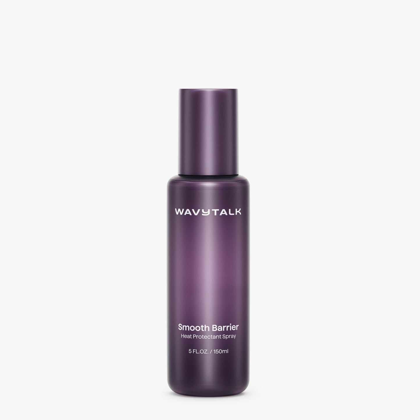 Purple bottle of Wavy Talk Smooth Barrier on a white background