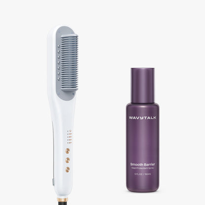 White Steamline Pro and bottle of Smooth Barrier on a white background